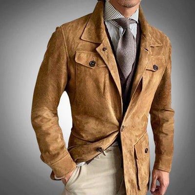 Elegant Classic Suede Coat